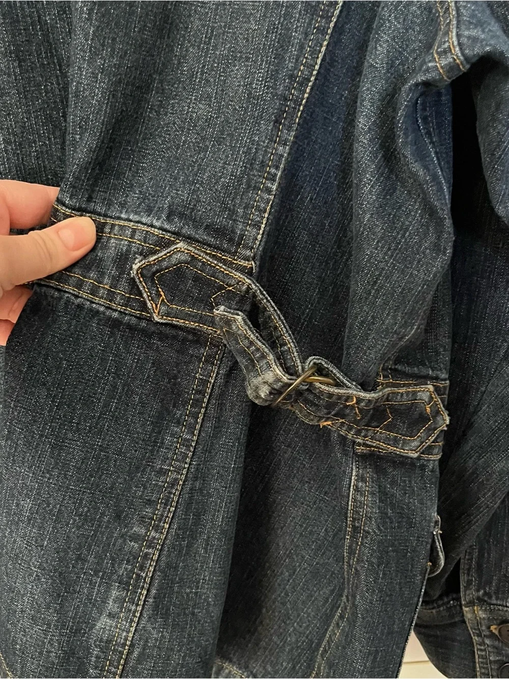 Denim Button-Front Jacket - Blue - Picture 8 of 9
